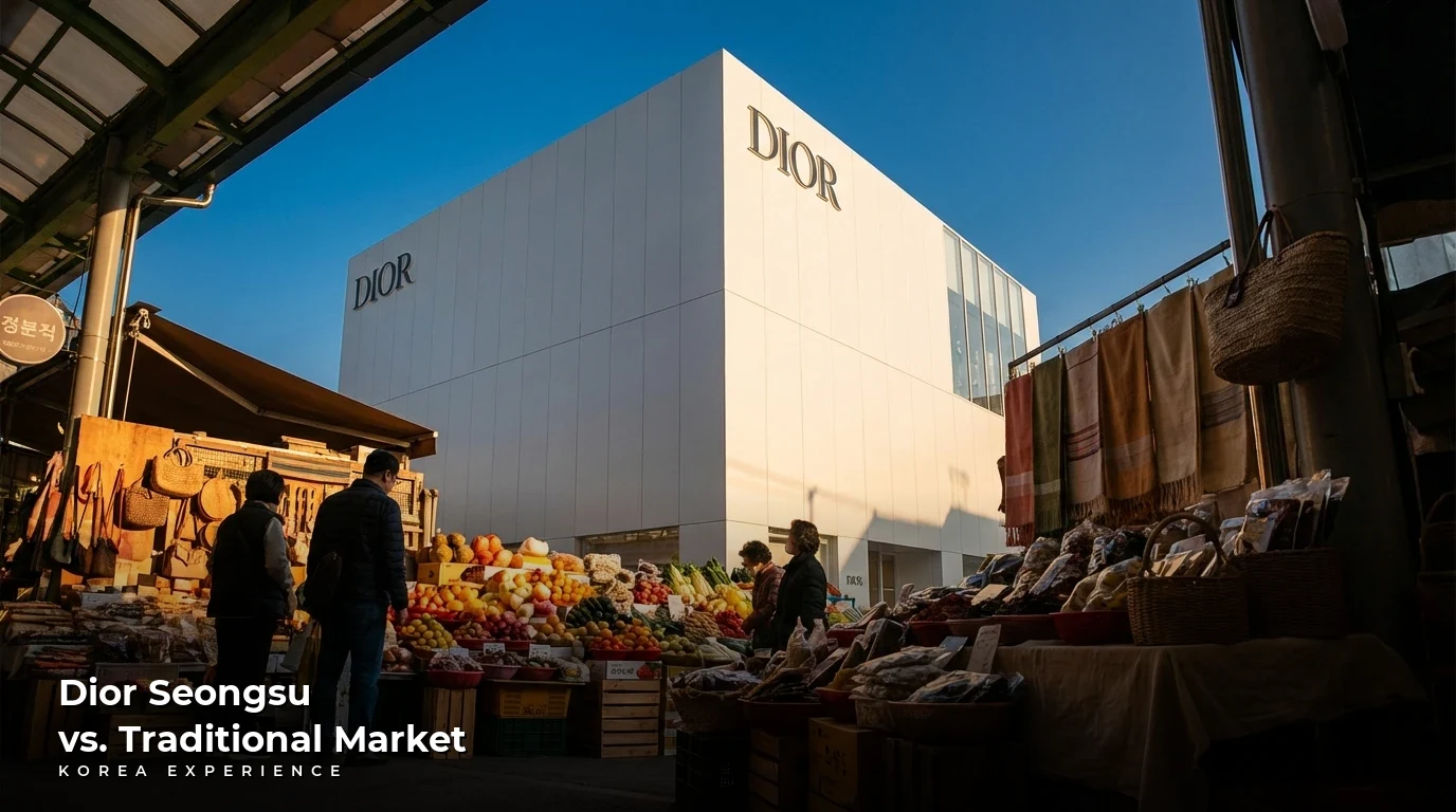 Dior Seongsu luxury vs traditional markets 2026 Seoul guide